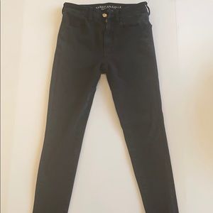 High waisted black jeggings, 360 super stretch